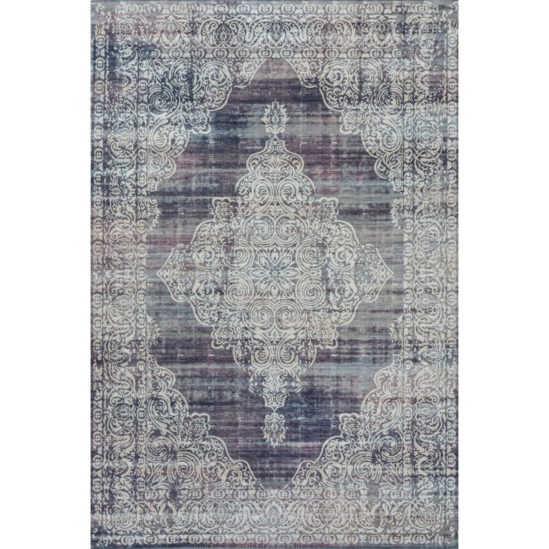 Regis Bohemian Medallion Machine-Washable Area Rug