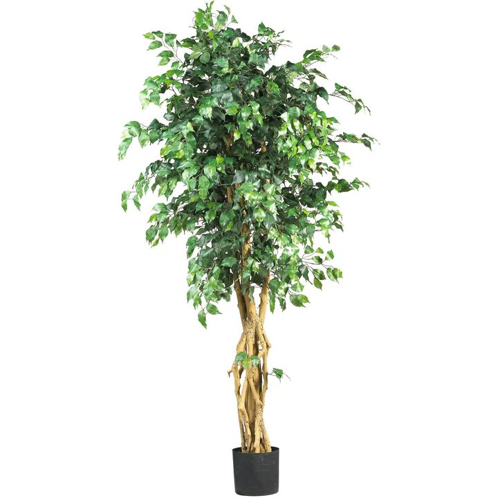 Nearly Natural 6-ft  Palace Style Ficus Tree w/1,596 Lvs