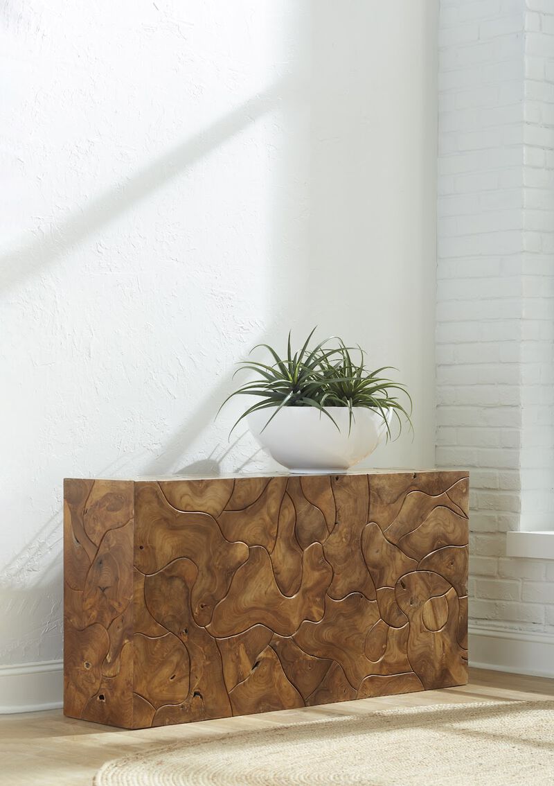 Teak Slice Console