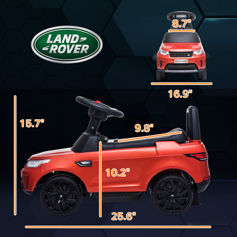 BreeBe 2 in 1 Land Rover Licensed 6V Ride on Car Sliding Car Battery Powered Electric Car w/ Headlights Music Horn image number 2