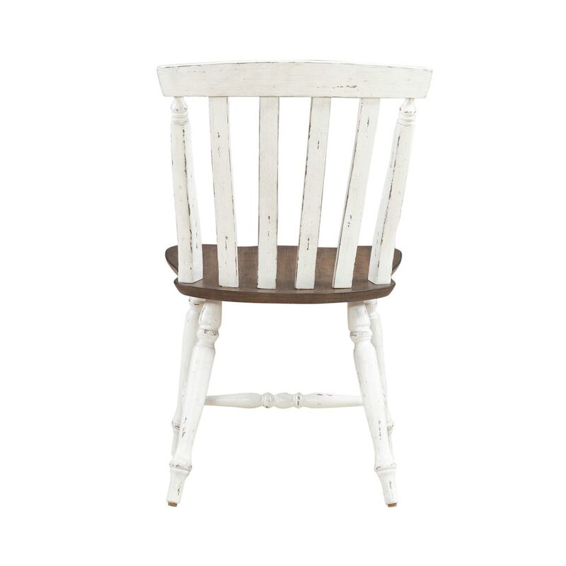 Liberty Furniture Al Fresco Slat Back Side Chair for Dining Room - Set of 2 -Graphite & Whitestone image number 2