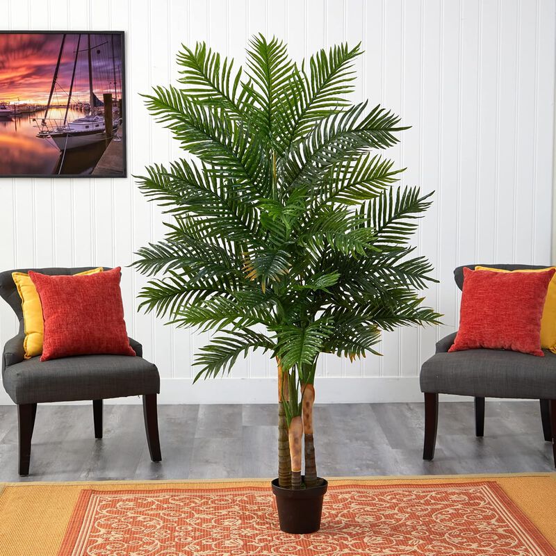 Hivvago 6 Feet Areca Palm Artificial Tree (Real Touch)
