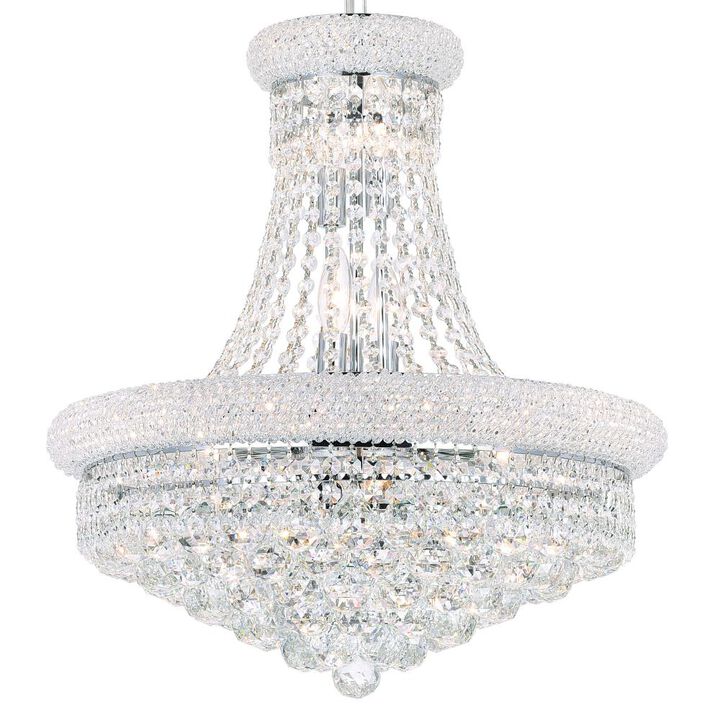 Empire 14 Light Down Chandelier With Chrome Finish