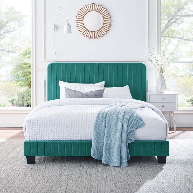 Modway - Celine Channel Tufted Performance Velvet Full Platform Bed image number 1