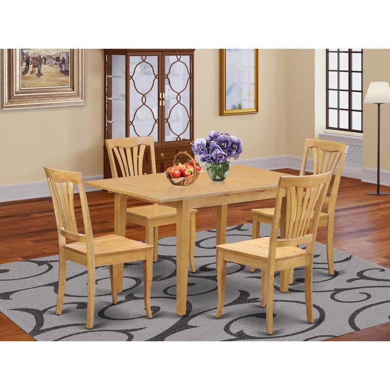 5 Pc Table and chair set - Dining Table for small spaces and 4 Dining Chairs