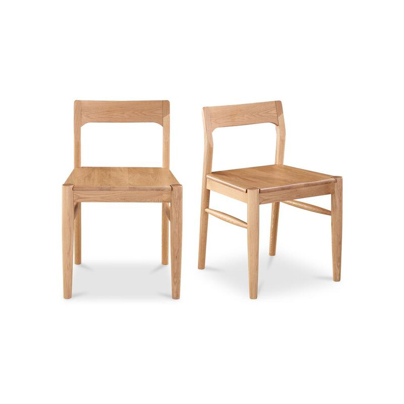 Moe’s Owing Dining Chair Oak-Set Of Two