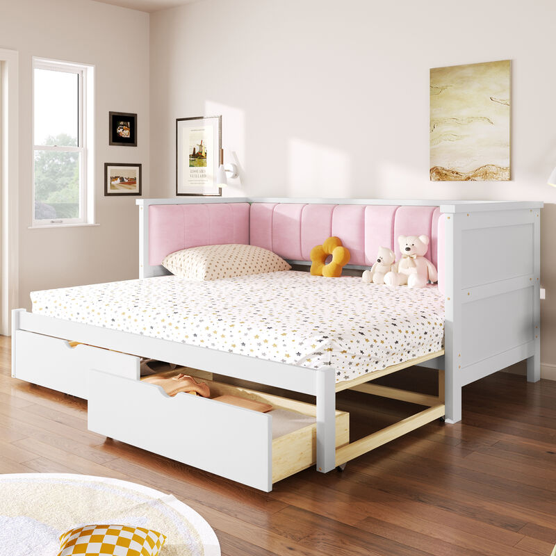 Merax Twin XL Convertible to King Upholstered Daybed image number 1