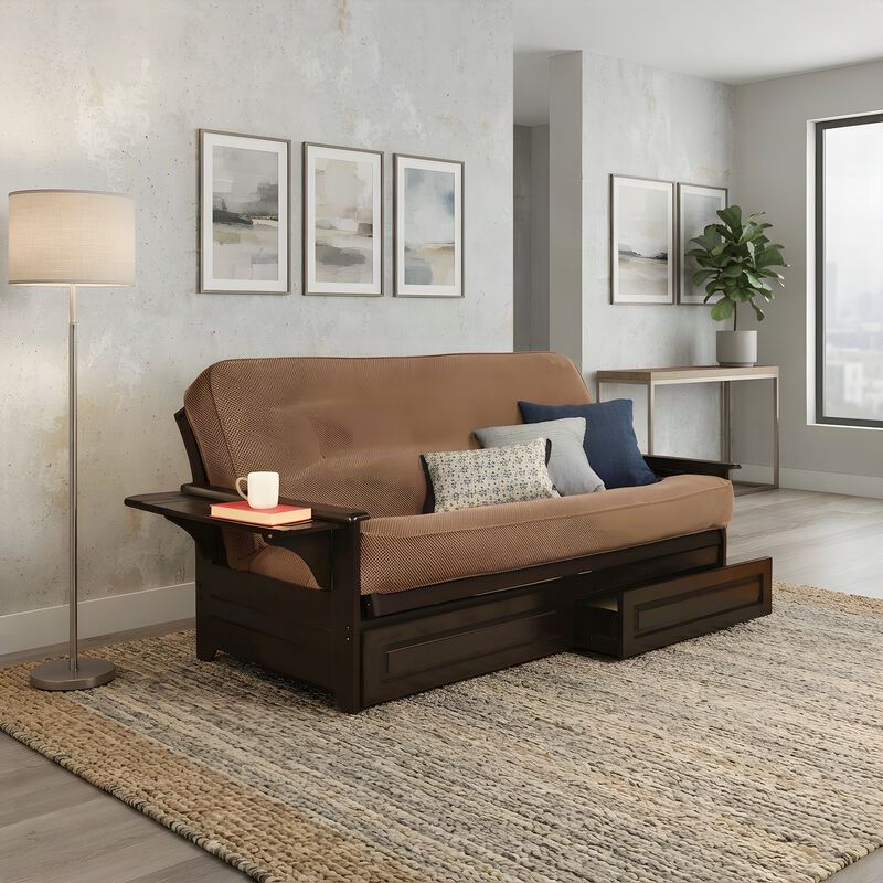 Phoenix Frame-Espresso Finish-Marmont Mocha Mattress-Storage Drawers image number 5
