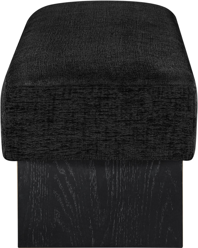 Meridian Furniture Alora Black Fabric Bench