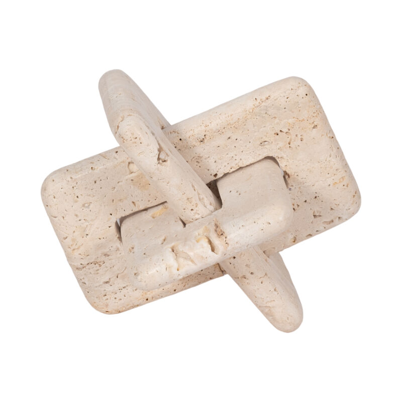 7" Travertine Squared Knot, Tan image number 5