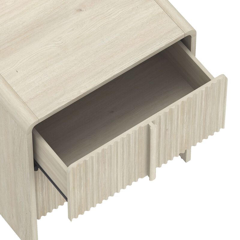 Novara 2-Drawer Nightstand in Oak image number 2