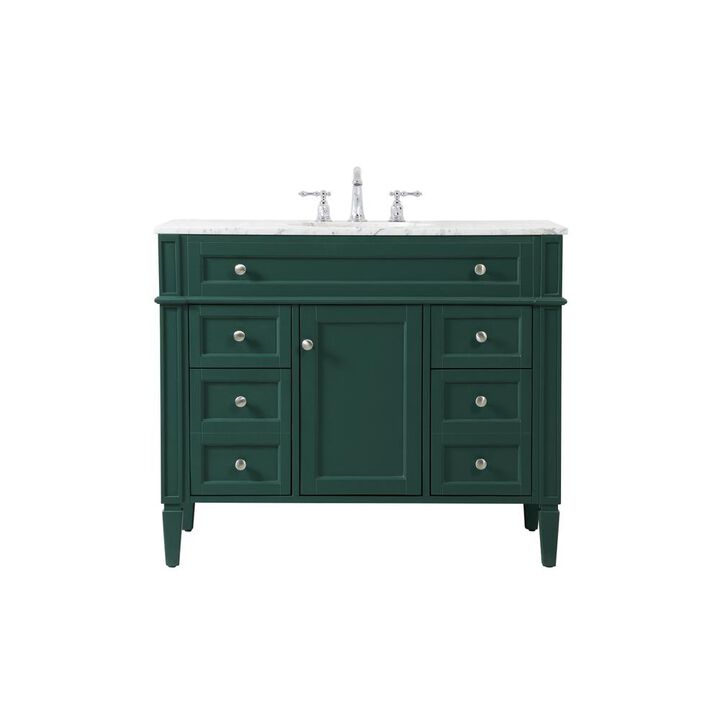Elegant Kitchen and Bath 42 inch Single bathroom vanity in green