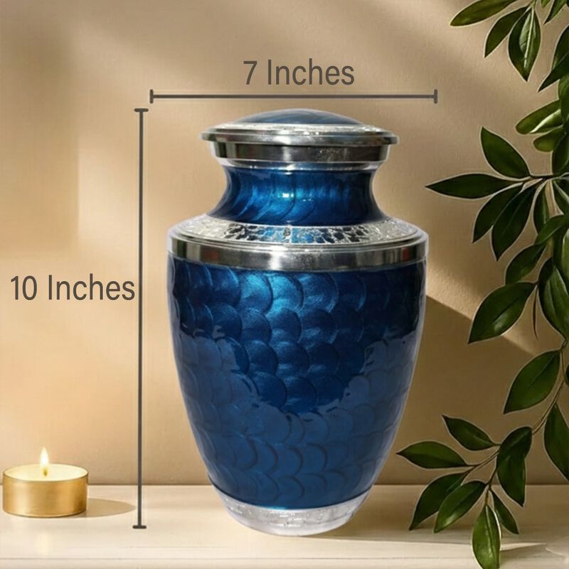 silver-toned accents urn image number 5