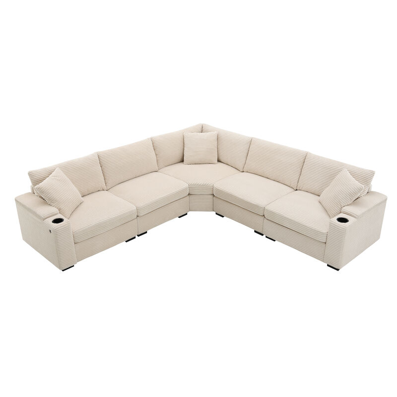 Merax Convertible L Shaped Sectional Sofa