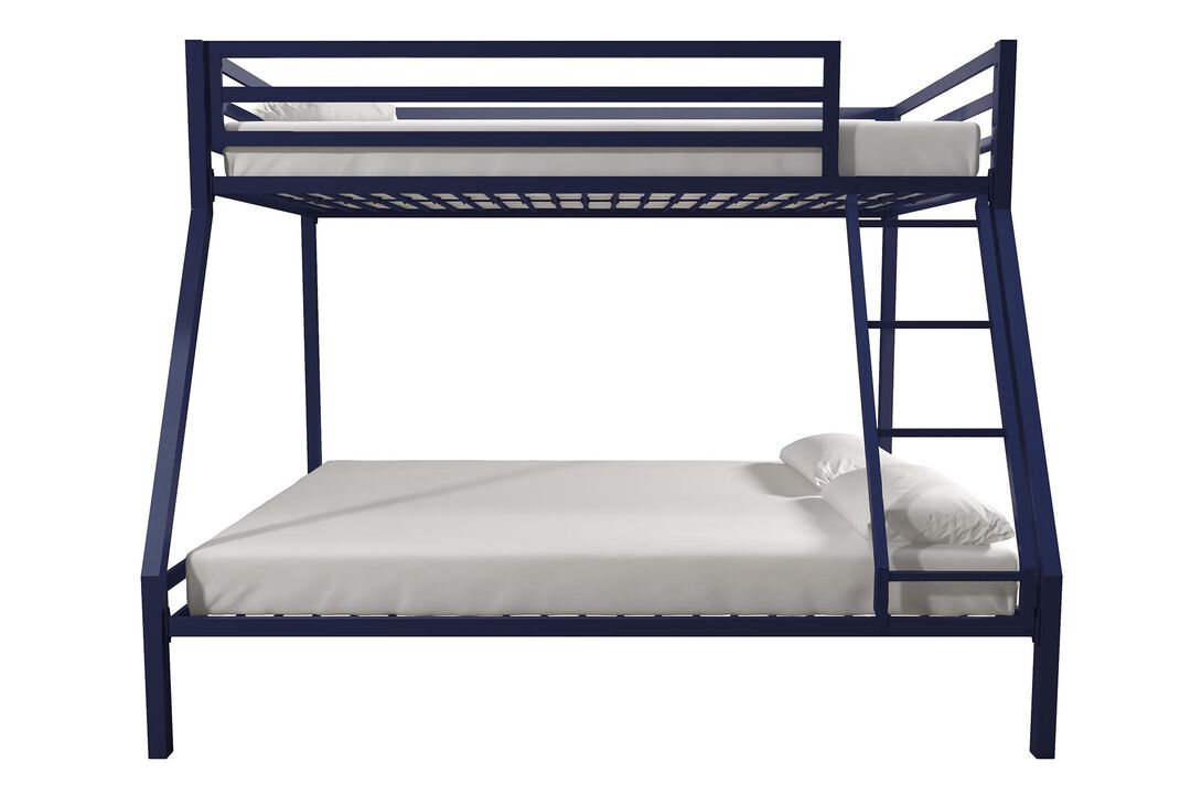 Mainstays Premium Twin over Full Metal Bunk Bed, Blue