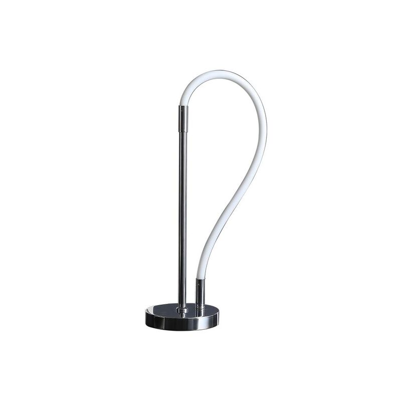 Hivvago 21" Silver Bedside Led Table Lamp