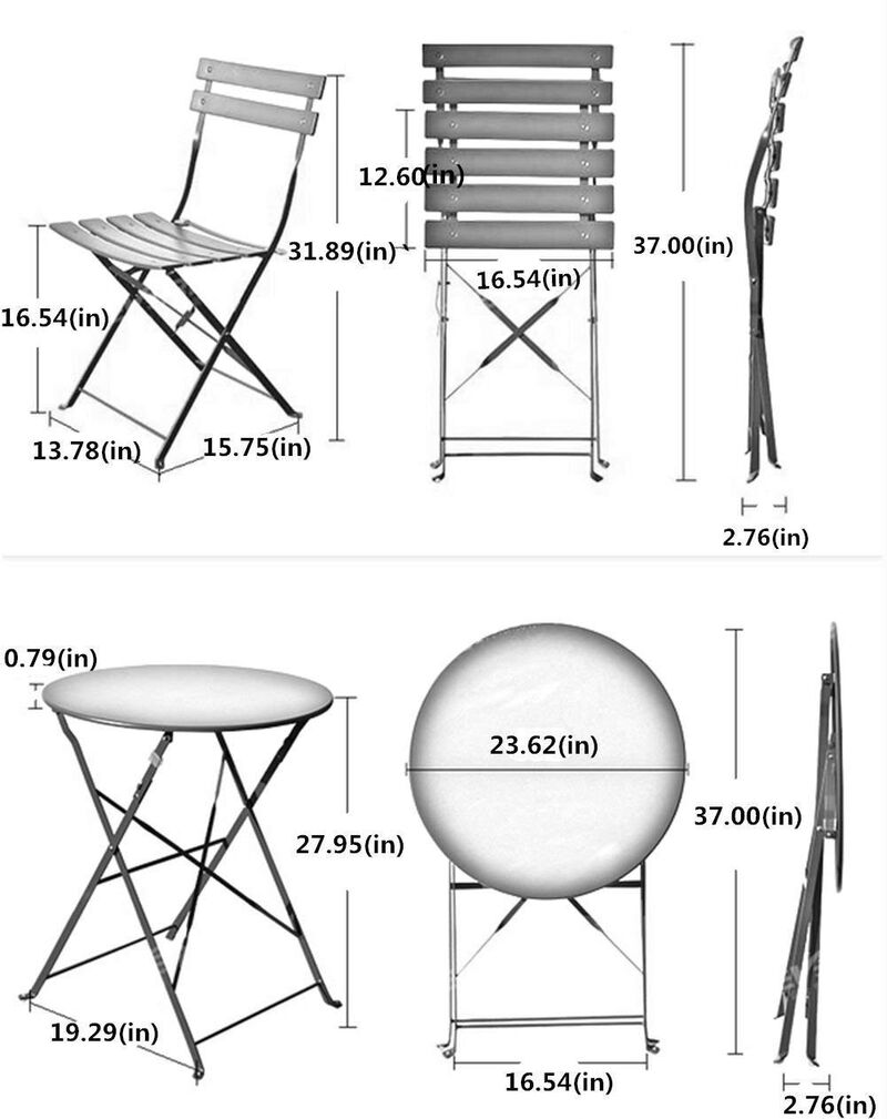 MONDAWE 3-Piece All-Weather Bistro Set - Perfect for Outdoor Dining and Relaxation