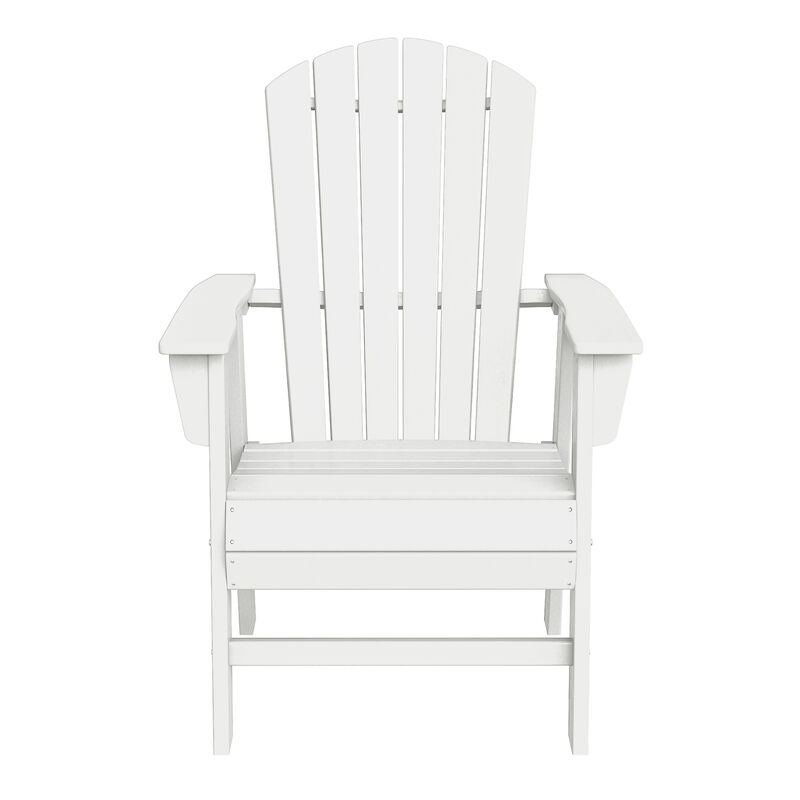 WestinTrends Dylan Outdoor Patio Shell-back Adirondack Dining Chair Weather Resistant