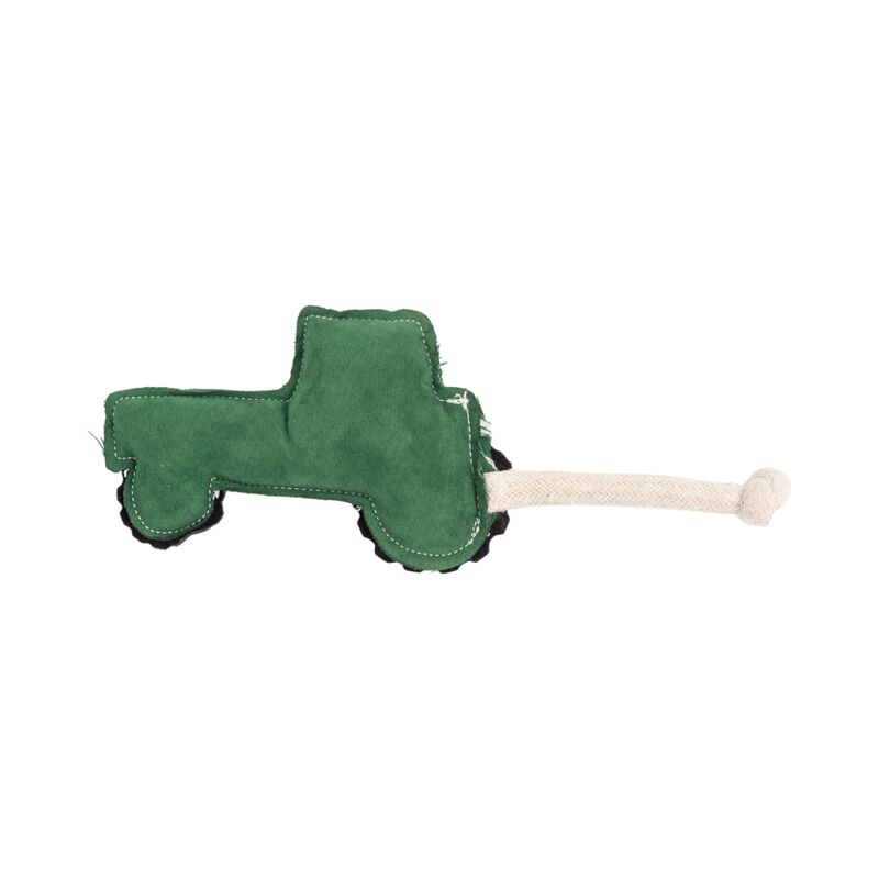 Country Living Vegan Leather Tractor Dog Chew Toy, Durable, Eco-Friendly, Safe and Non-Toxic – Green