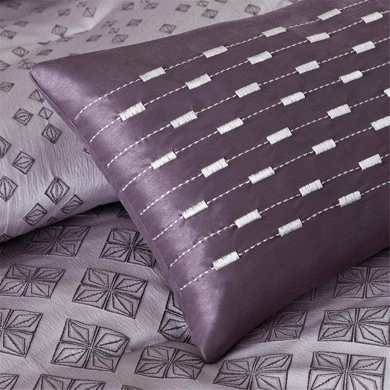Belen Kox Biloxi Collection Jacquard Comforter Set - Purple, Belen Kox