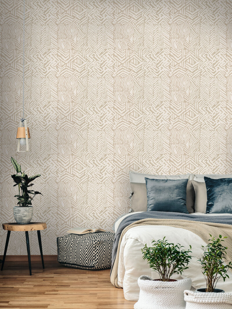 Tribal Print Tan Wallpaper image number 2