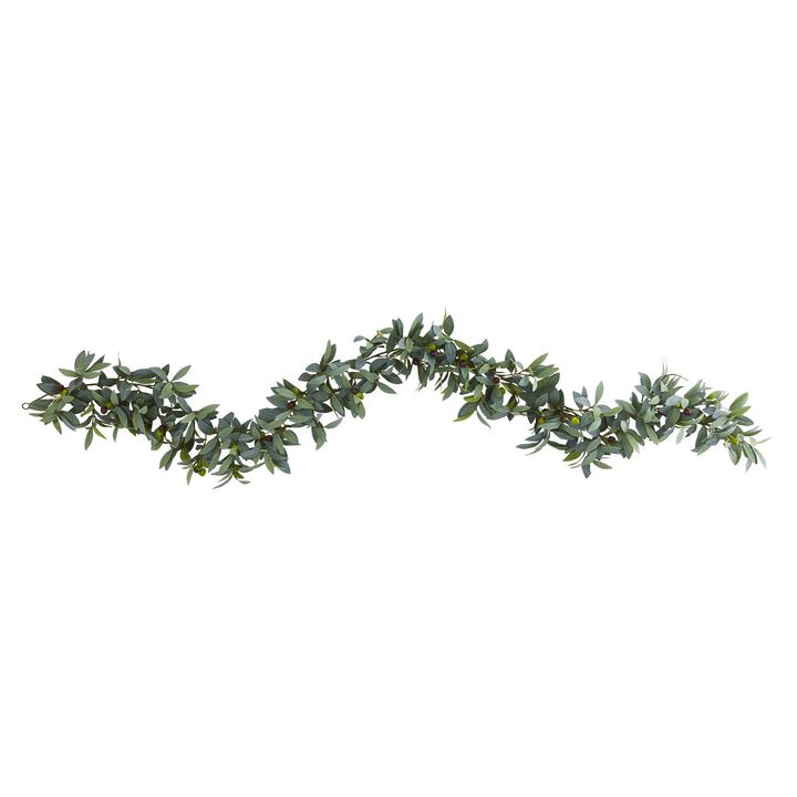 Nearly Natural 6.5-in Olive Artificial Garland