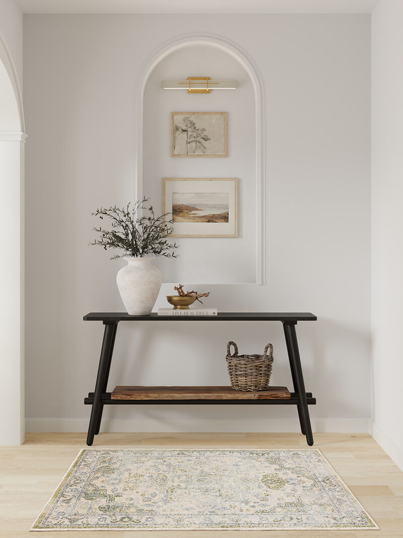 Astra Machine Washable ASW12 Blue/Green 3'3" x 5' Rug