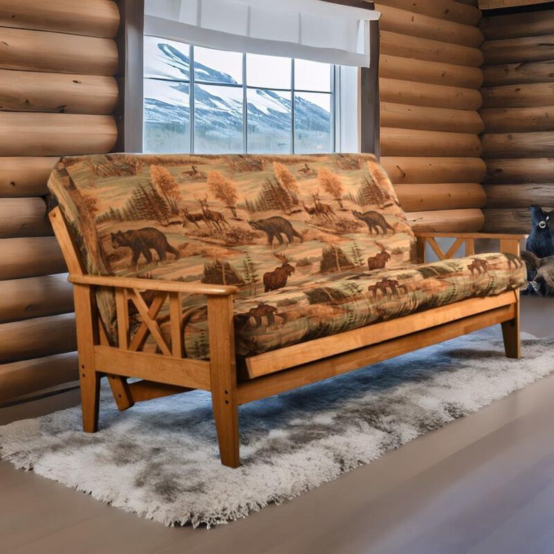 Lodge Frame-Natural Finish-Canadian Mattress