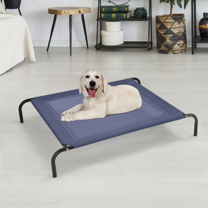 Large Indoor Outdoor Camping Steel Frame Elevated Pet Cot Mat