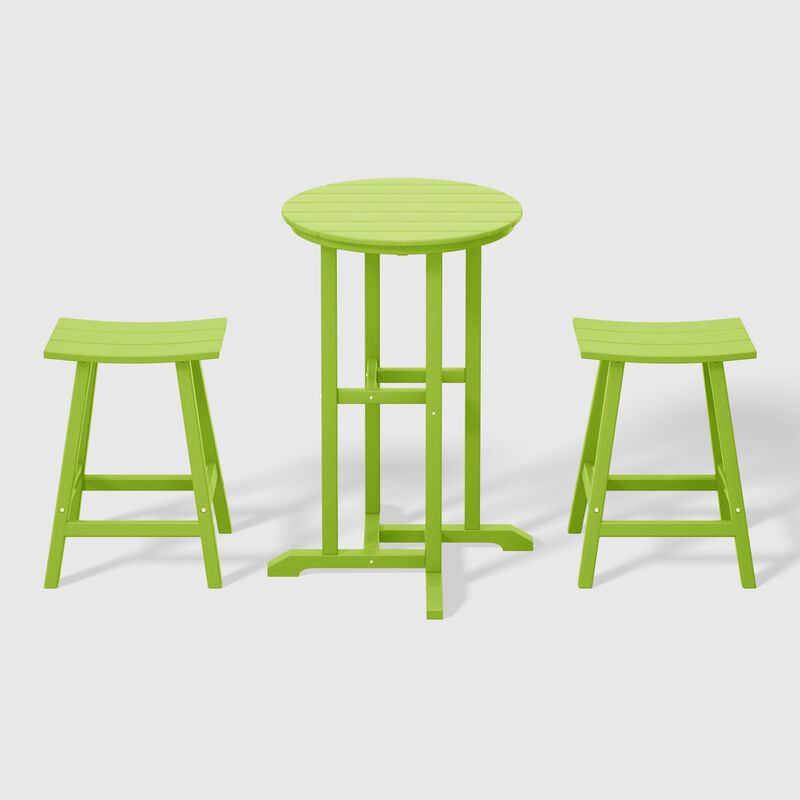 WestinTrends Outdoor Patio Counter Height Bar Stools Bistro Bar Table Set