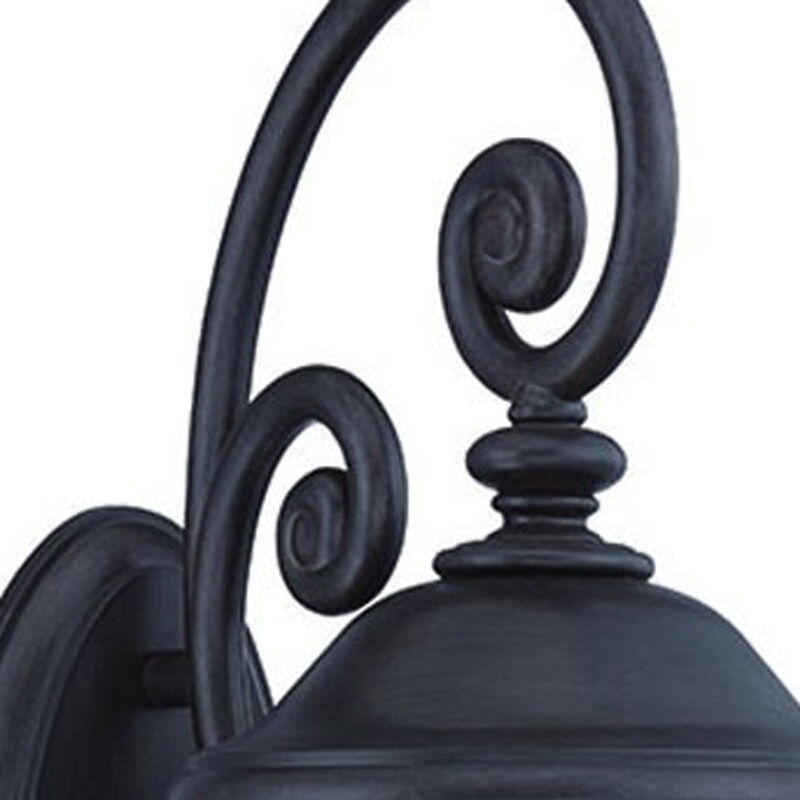 Hivvago Three Light Matte Black Urn Shaped Wall Light