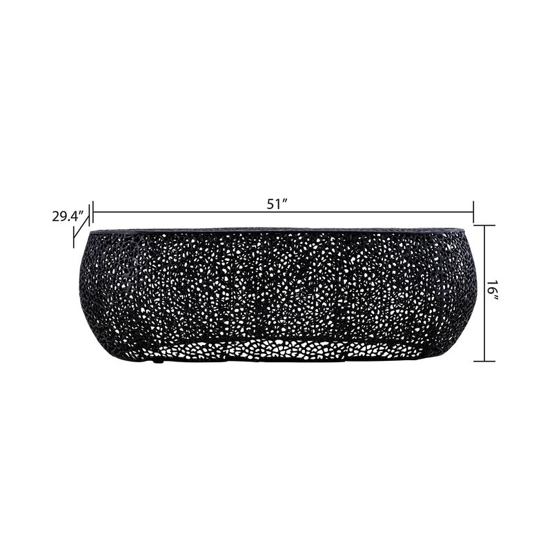 Iveressae Silver Oval Open-Mesh Coffee Table image number 2