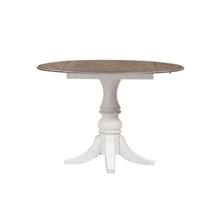 Liberty Furniture Magnolia Manor Drop Leaf Table in Antique White