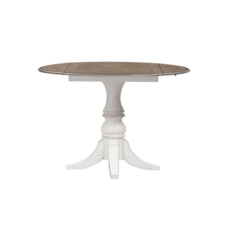 Liberty Furniture Magnolia Manor Drop Leaf Table in Antique White image number 0