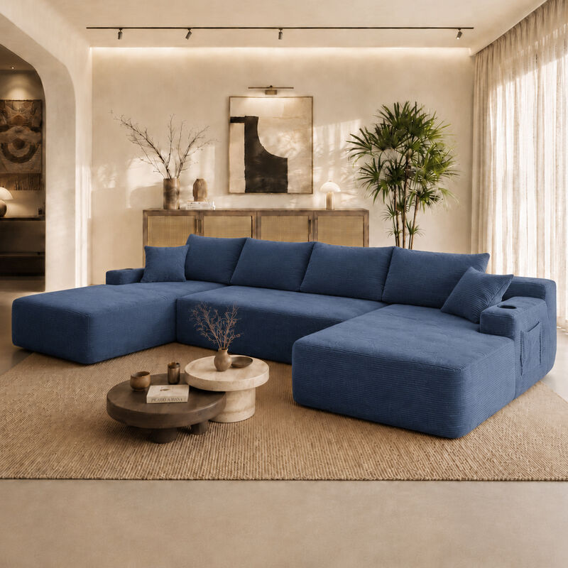 Mernri 126" Cloud Sectional Sofa image number 2