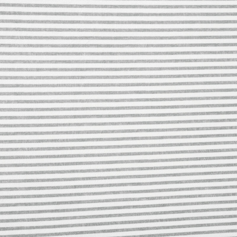 Stripe Soft & Plush Fitted Crib Sheet Gray/White Single 28X52X9 image number 4