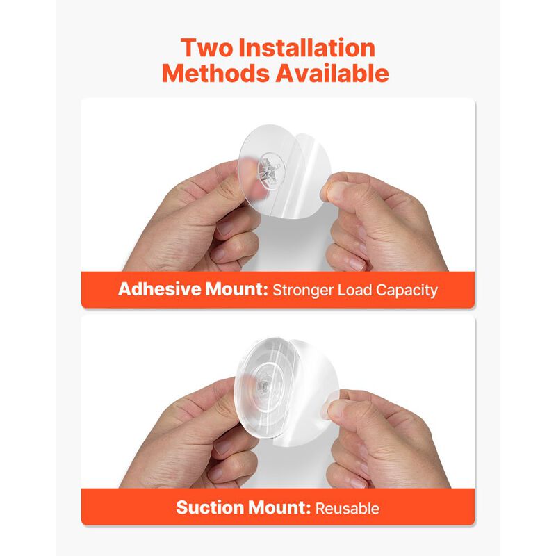 2-Pack Suction Cup Hooks for Bathroom, Kitchen, Glass, Mirror and Tile image number 4
