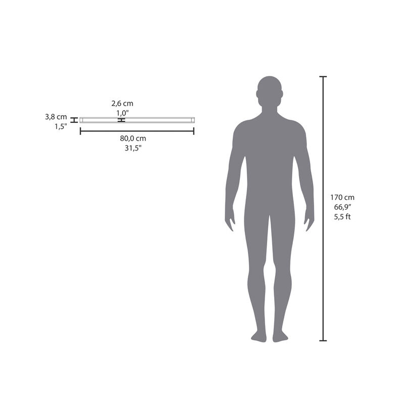 Floating Shelf Dallas, Living Room, Matt Gray