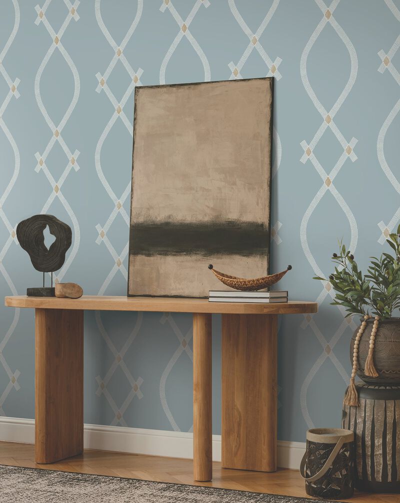 Ellena Blue Wallpaper (Double Roll) image number 5