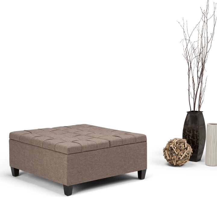 Harrison 36 inch Wide Transitional Square Coffee Table