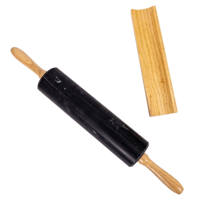 Saboga Home&trade; Marble Rolling Pin with Wooden Handles image number 3