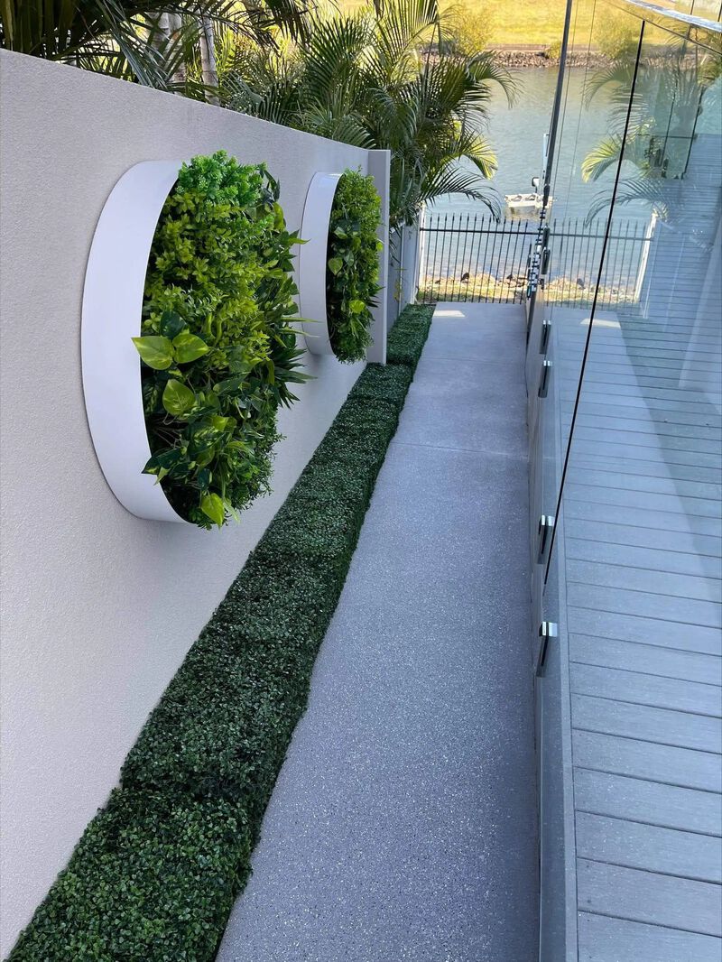 Dark Artificial Boxwood Hedge 40"L x 10"H Commercial Grade UV Resistant image number 7