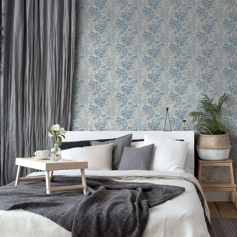 Elinore Blue Bamboo Trail Wallpaper image number 2