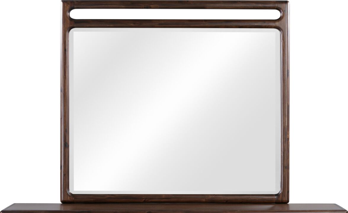 Sol Beveled Glass Wall or Dresser Mirror in Brown Spice