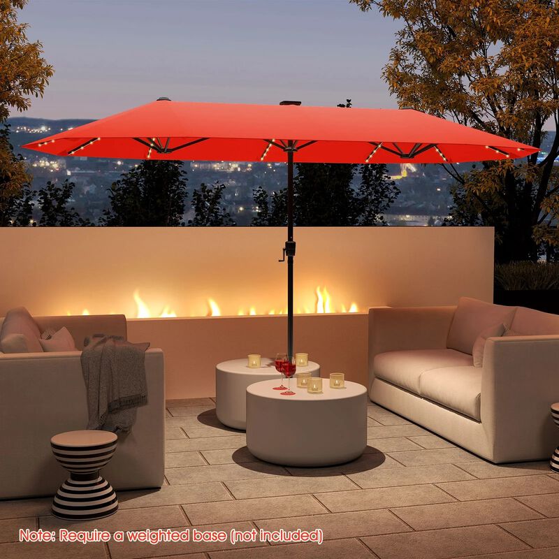 13 ft wide patio umbrella GarveeLife large umbrella, Double-Sided outdoor umbrellas with Fade Resistant Canopy for Deck Pool Garden Backyard (Beige, 13 ft) : Patio, Lawn & Garden 13ft x 6.6 ft Summit Living 13 ft Large
