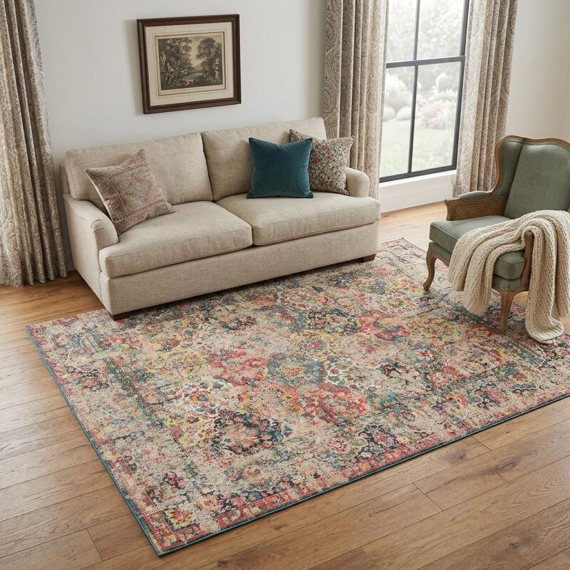 HomeRoots Oriental Non Skid Area Rug image number 1
