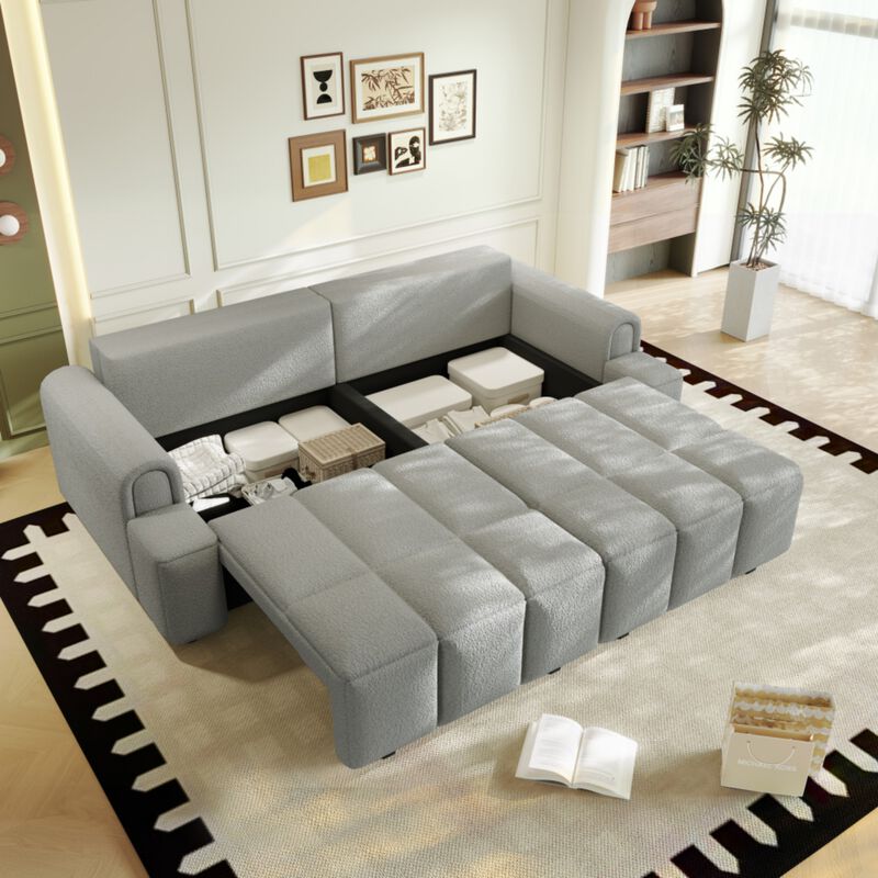 Rerjeb Teddy 3-in-1 Convertible Sleeper Sofa Bed image number 2