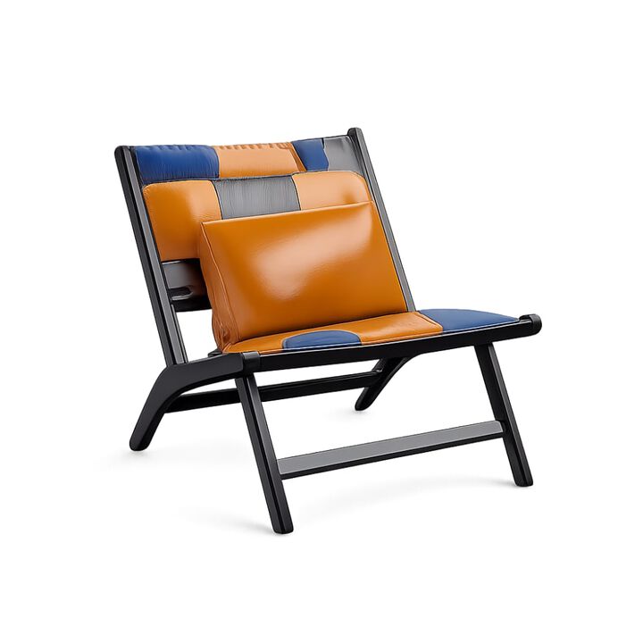 GOODSILO Modern Boho Mid-Century Lounge Accent Chair for Living Room, Bedroom Indoor & Covered Outdoor Use with Solid Wood Frame