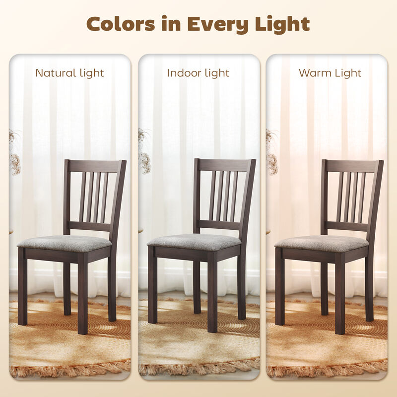 Hivvago Kitchen Chairs Set of 2 with Rubberwood Legs image number 6