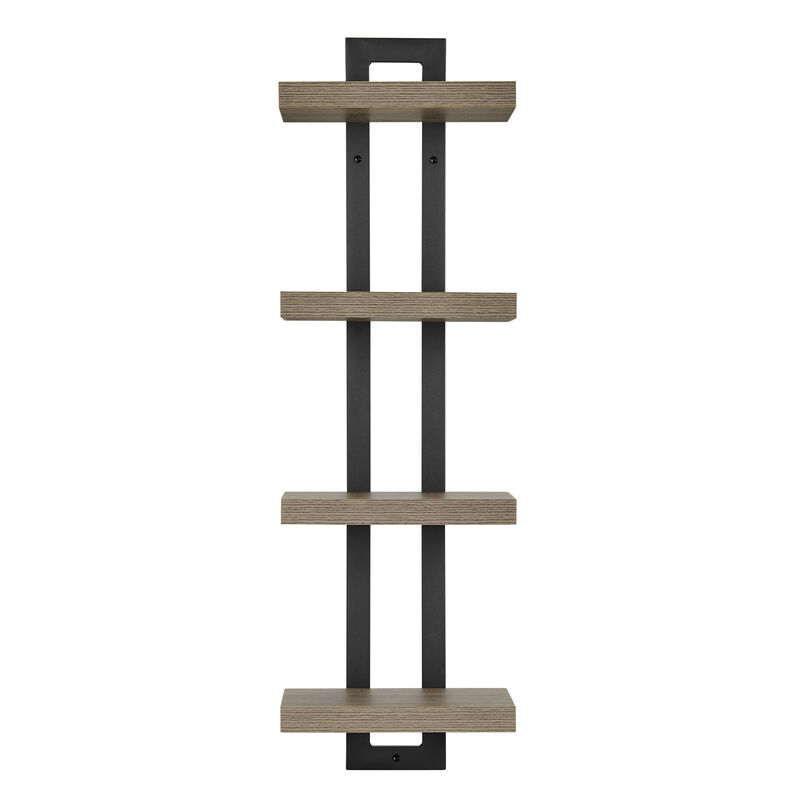 4-Tier Slim Ladder Bracket Floating Metal Frame Wall Shelves